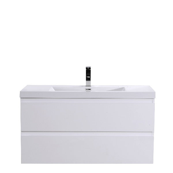 Brooklyn Floating / Wall Mounted Bathroom Vanity With Acrylic Sink
