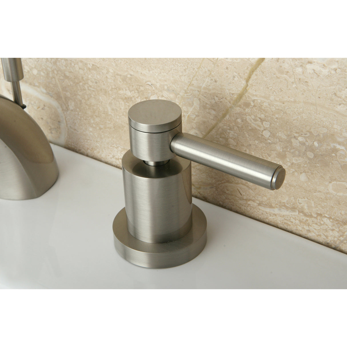 Mini Widespread Bathroom Faucet In Brushed Nickel