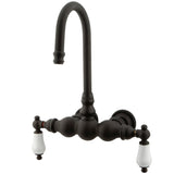 Vintage 3.4" Wall Mount Tub Faucet In 7.38" Spout Reach