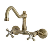 Vintage 6 Inch Traditional Adjustable Center Wall Mount Kitchen Faucet