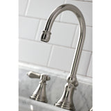 Heirloom Widespread Bathroom Faucet With Brass Pop Up