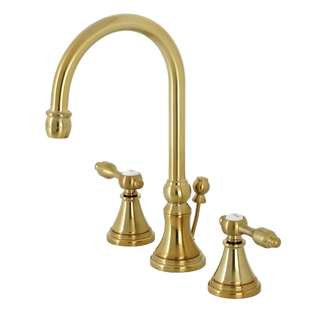 Tudor Widespread Bathroom Faucet W/ Brass Pop Up