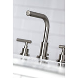 Manhattan Modern Widespread Bathroom Faucet with Brass Pop-Up