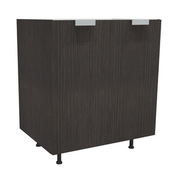 RTA - Brown Oak - Vanity Base Full Double Door Cabinet | 30