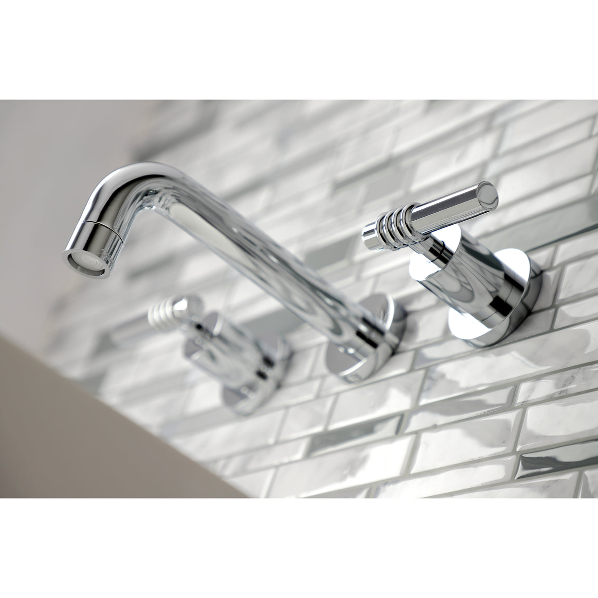 Milano 2-Handle 8 inch Wall Mount Bathroom Faucet