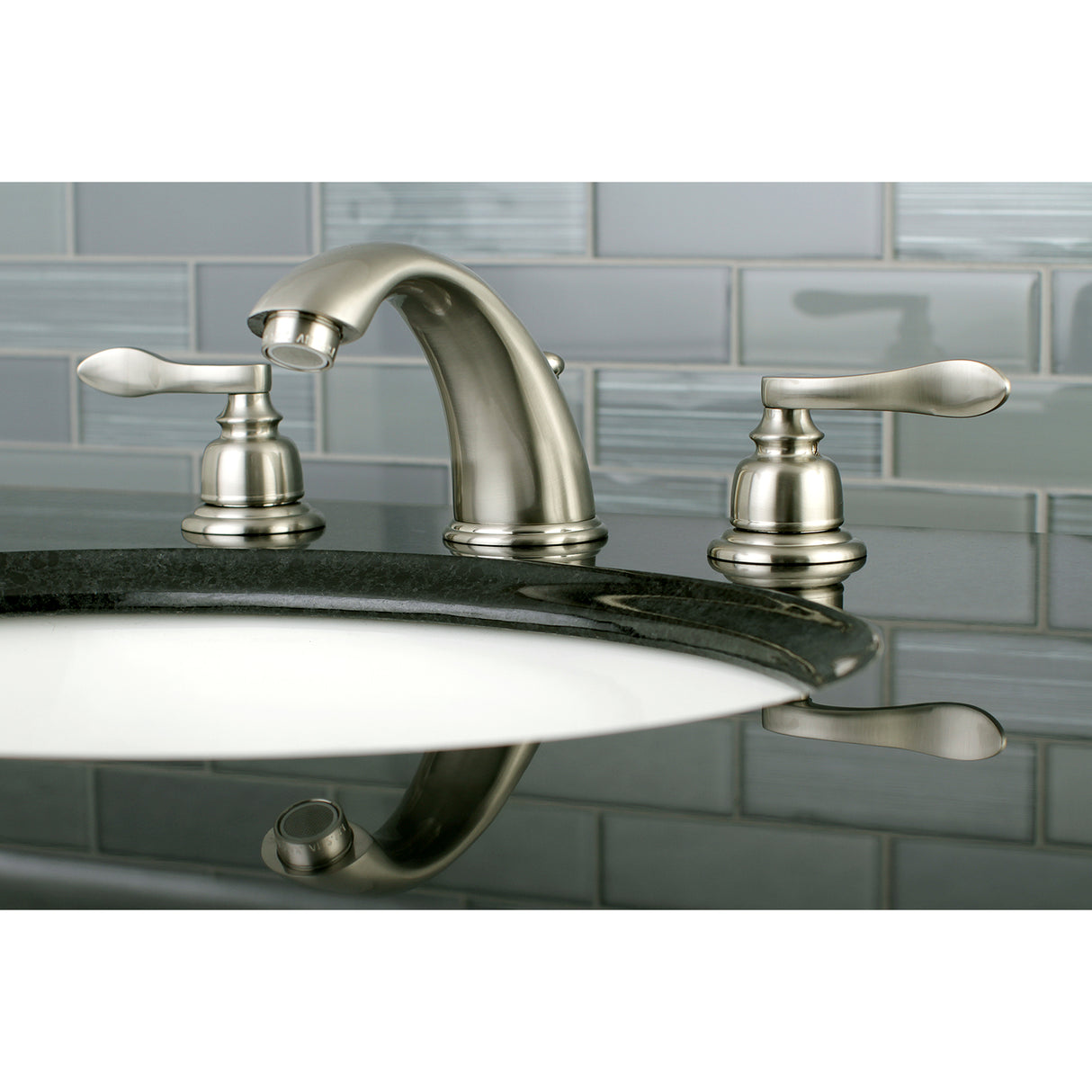 NuWave French Widespread Bathroom Faucet In 5.3" Spout Reach