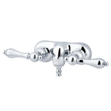 Vintage 3.4" Wall Mount Tub Faucet In 1.13" Spout Reach