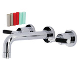 Kaiser Two Handle 3-hole Wall Mount Bathroom Sink Faucet