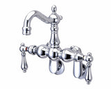 Vintage Adjustable Center Wall Mount Tub Faucet In 7.44" Spout Reach