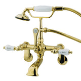 Vintage Wall Mount Clawfoot Tub Faucet With Hand Shower