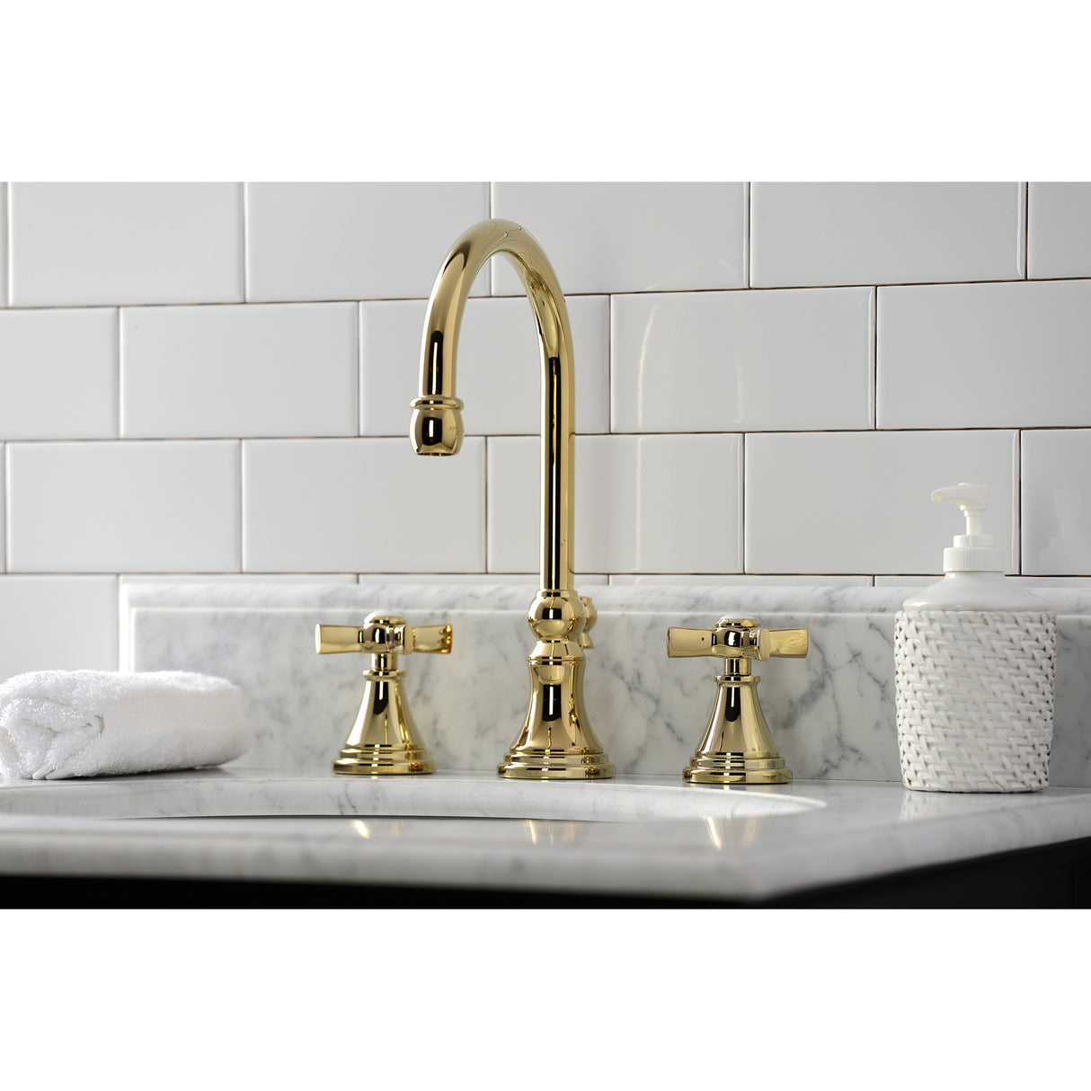 Millennium Widespread Bathroom Faucet With Brass Pop Up