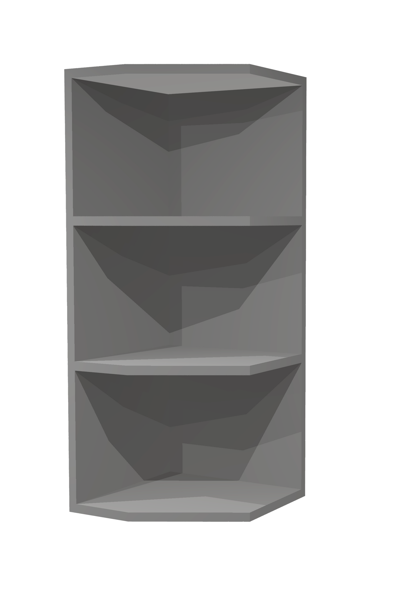 RTA - Glossy Grey - End Wall Shelf Base Cabinets | 12"W x 30"H x 12"D