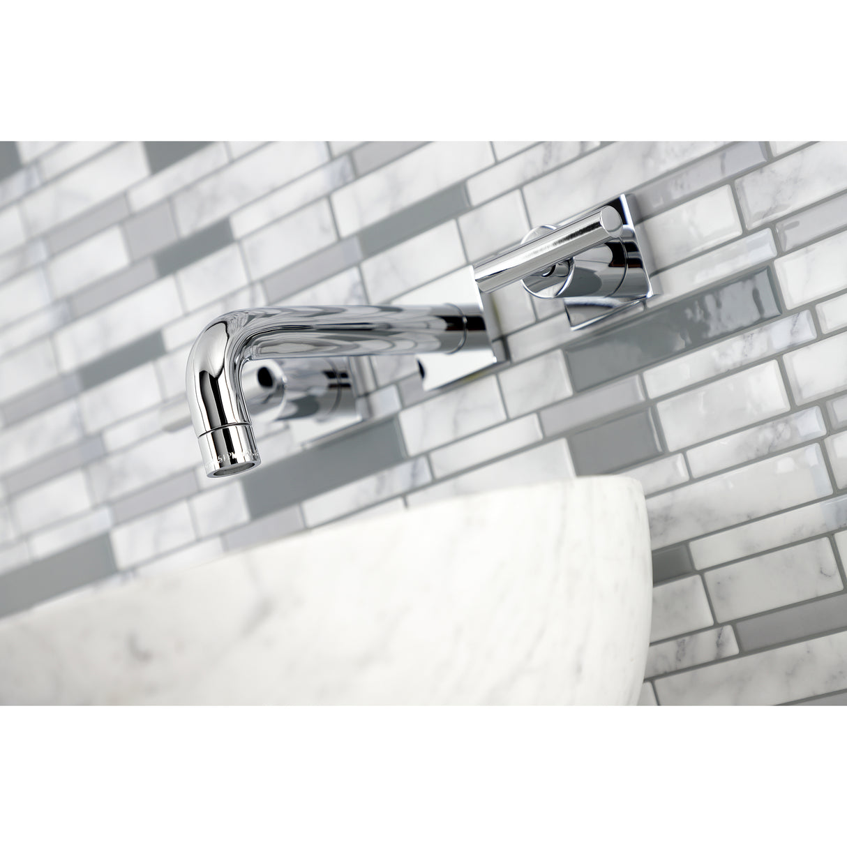 Manhattan Two-Handle Wall Mount Bathroom Faucet