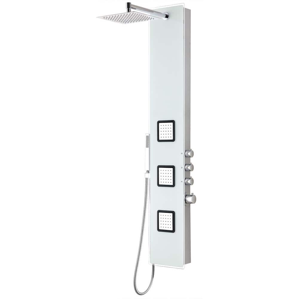 60 in. 3 - Jetted Full Body Shower Panel with Heavy Rain Shower