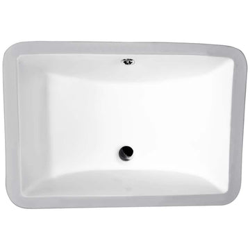 21 in. Ceramic Undermount Sink Basin in White - Pegasus Series