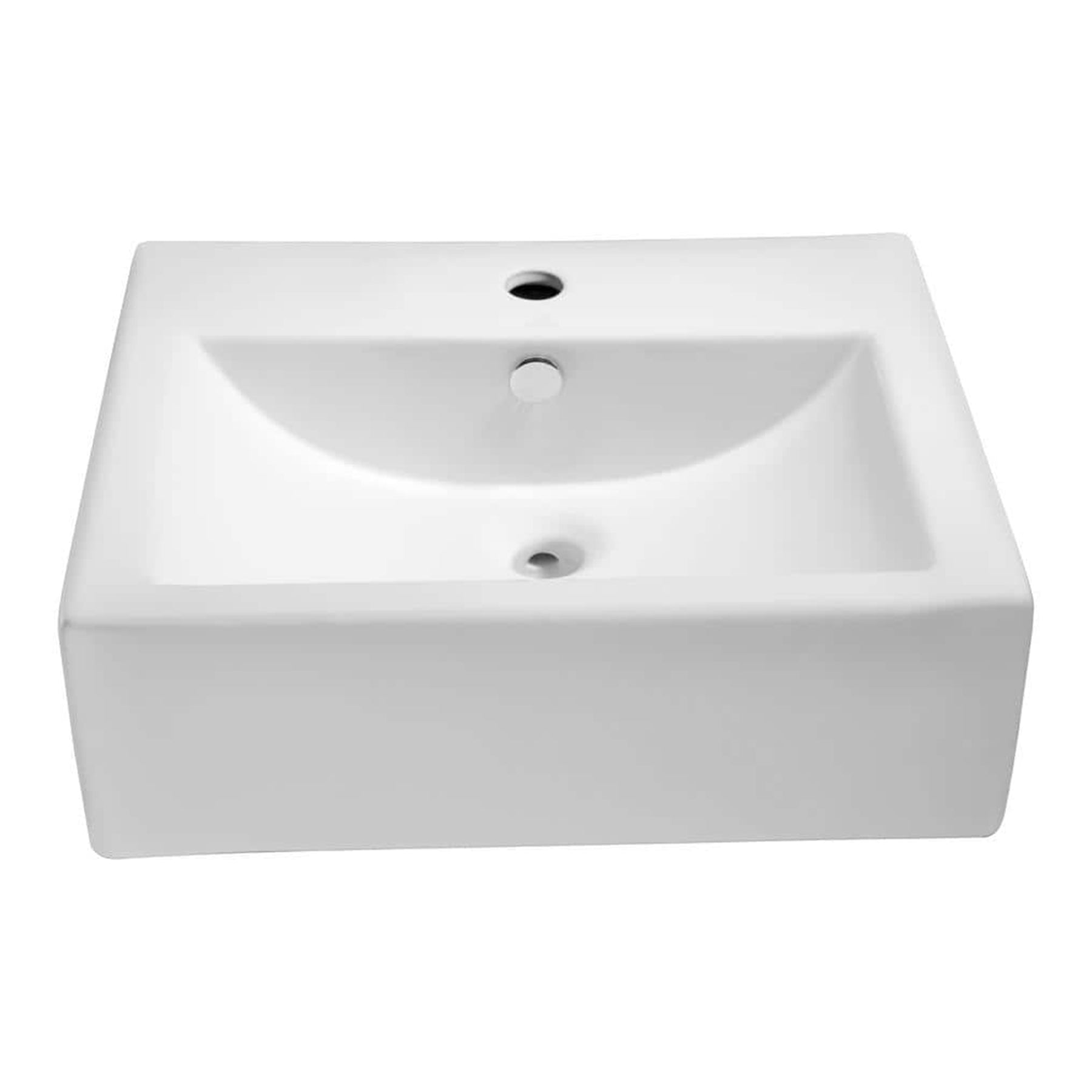 Ceramic Vessel Sink in White - Vitruviu Series Deco