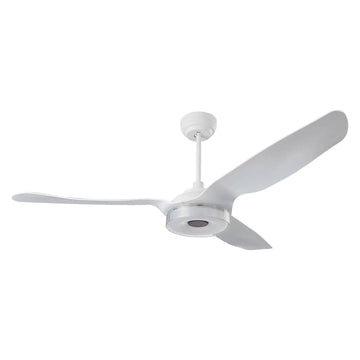 Icebreaker White/White 3 Blade Smart Ceiling Fan with Dimmable LED Light Kit Works with Remote Control, Wi-Fi apps and Voice control via Google Assistant/Alexa/Siri