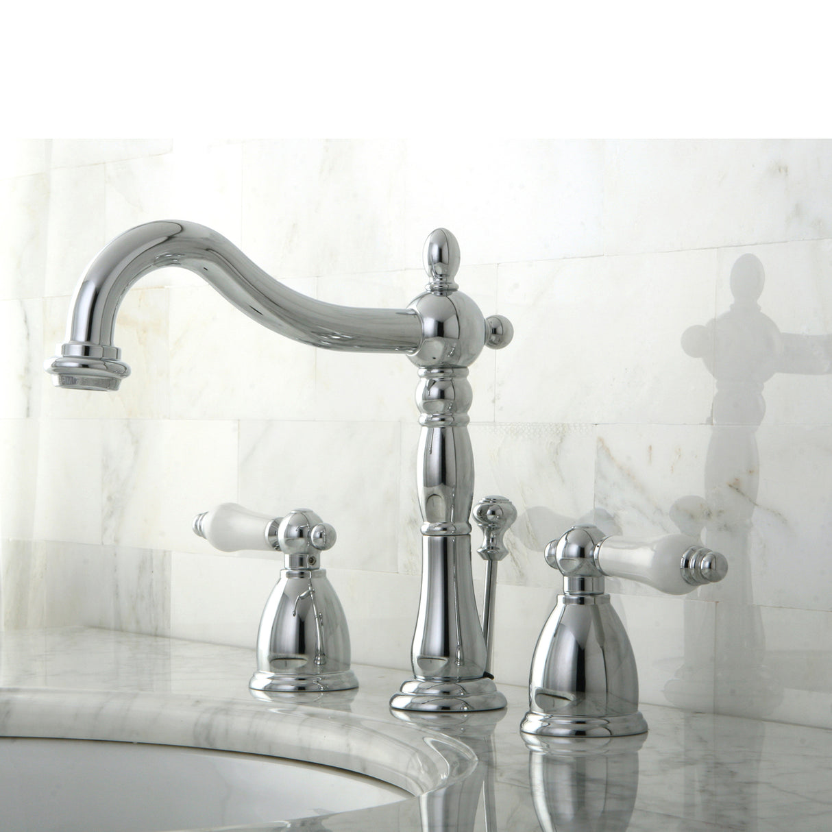 Heritage Widespread 8 Inch Tradtional Bathroom Faucet