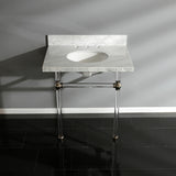 Templeton 30" X 22" Marble Vanity Top w/Acrylic Console Legs