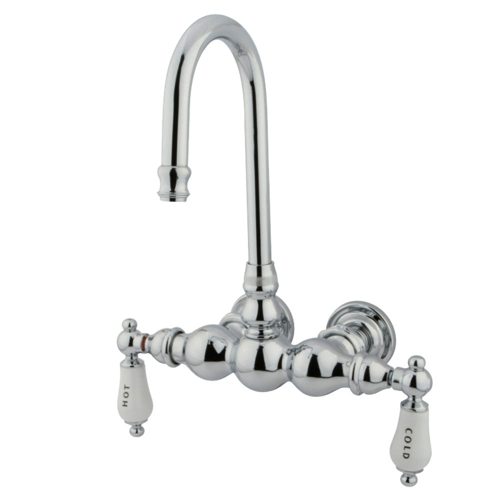 Vintage 3.4" Wall Mount Tub Faucet In 9.44" Spout Reach