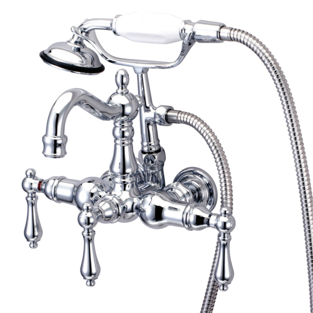 Vintage 3.4" Wall Mount Tub Faucet In 7.19" Spout Reach