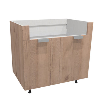 RTA - Rustic Oak - Apron Sink Base Cabinet | 36"W x 34.5"H x 24"D