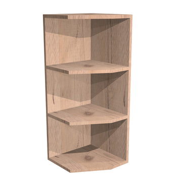 RTA - Rustic Oak - End Wall Shelf Base Cabinets | 12"W x 30"H x 12"D