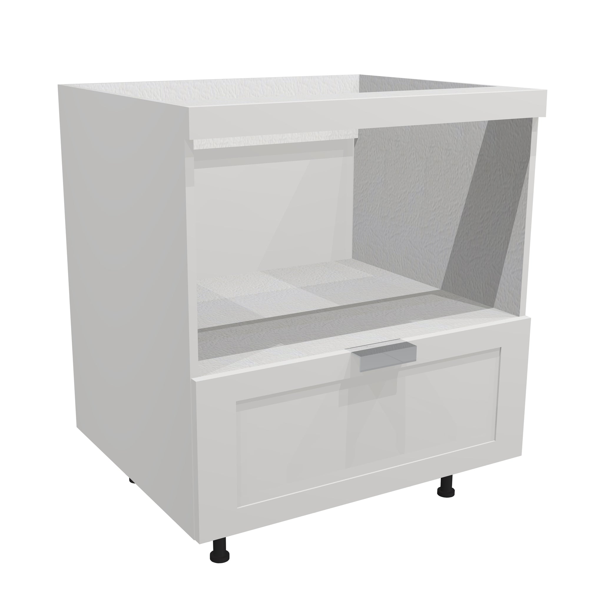 RTA - White Shaker - Base Microwave Cabinet | 33"W x 30"H x 23.8"D