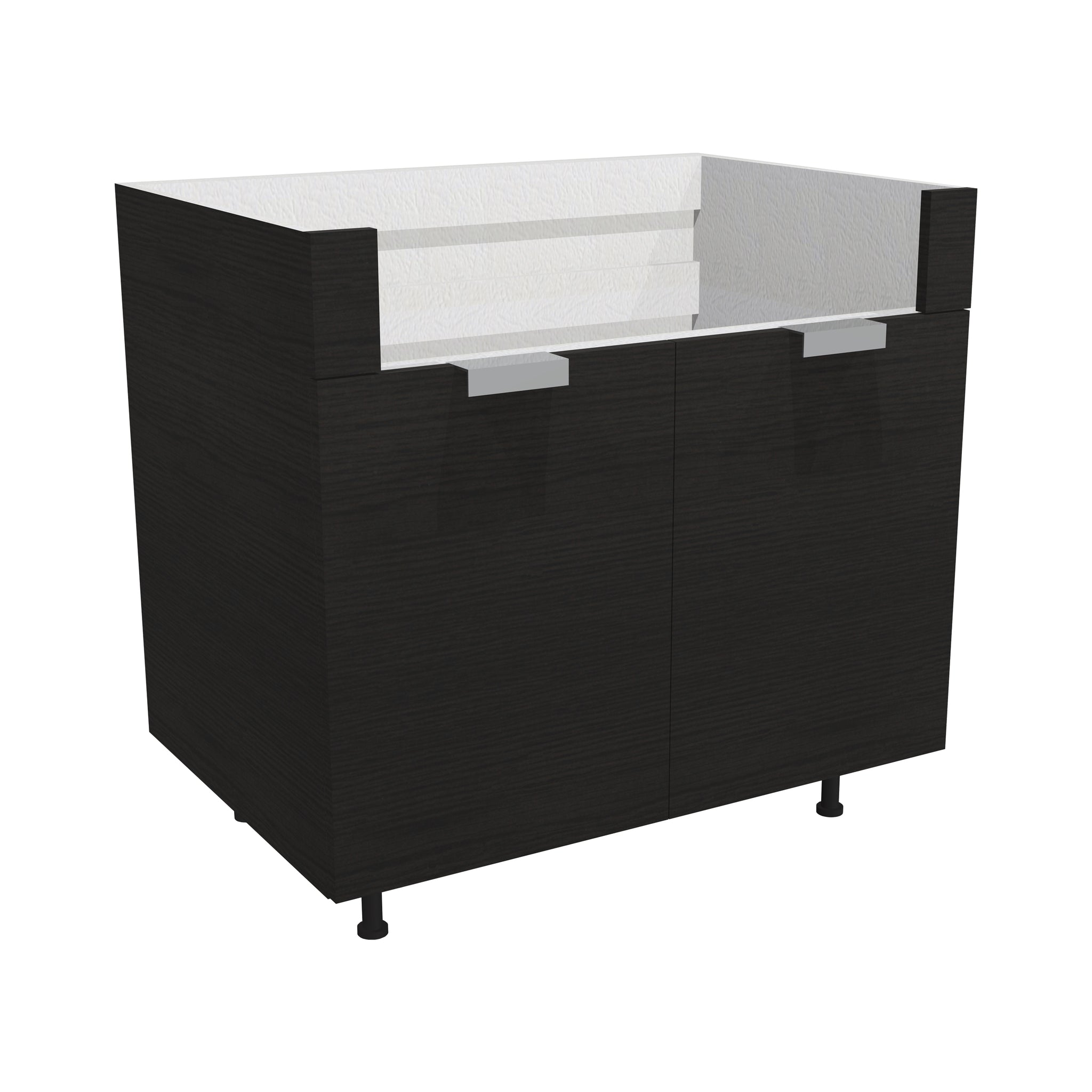 RTA - Dark Wood - Farm Sink Base Cabinet | 33"W x 34.5"H x 24"D