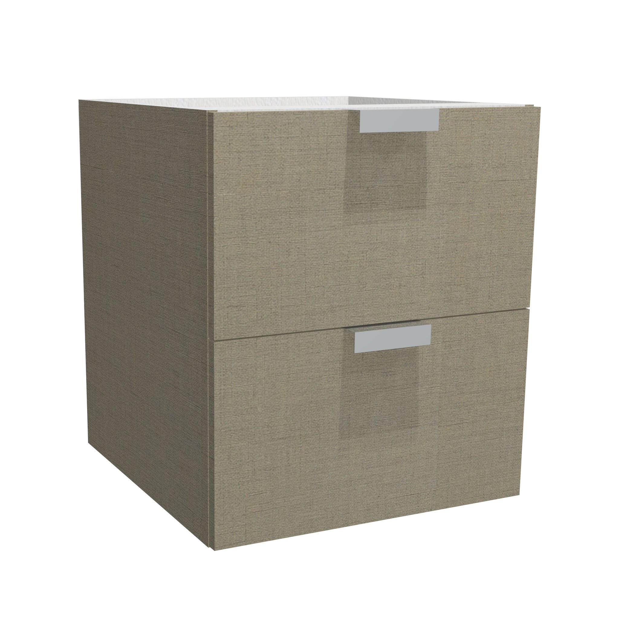 RTA - Fabric Grey - Floating Vanity Drawer Base Cabinet | 21"W x 34.5"H x 24"D