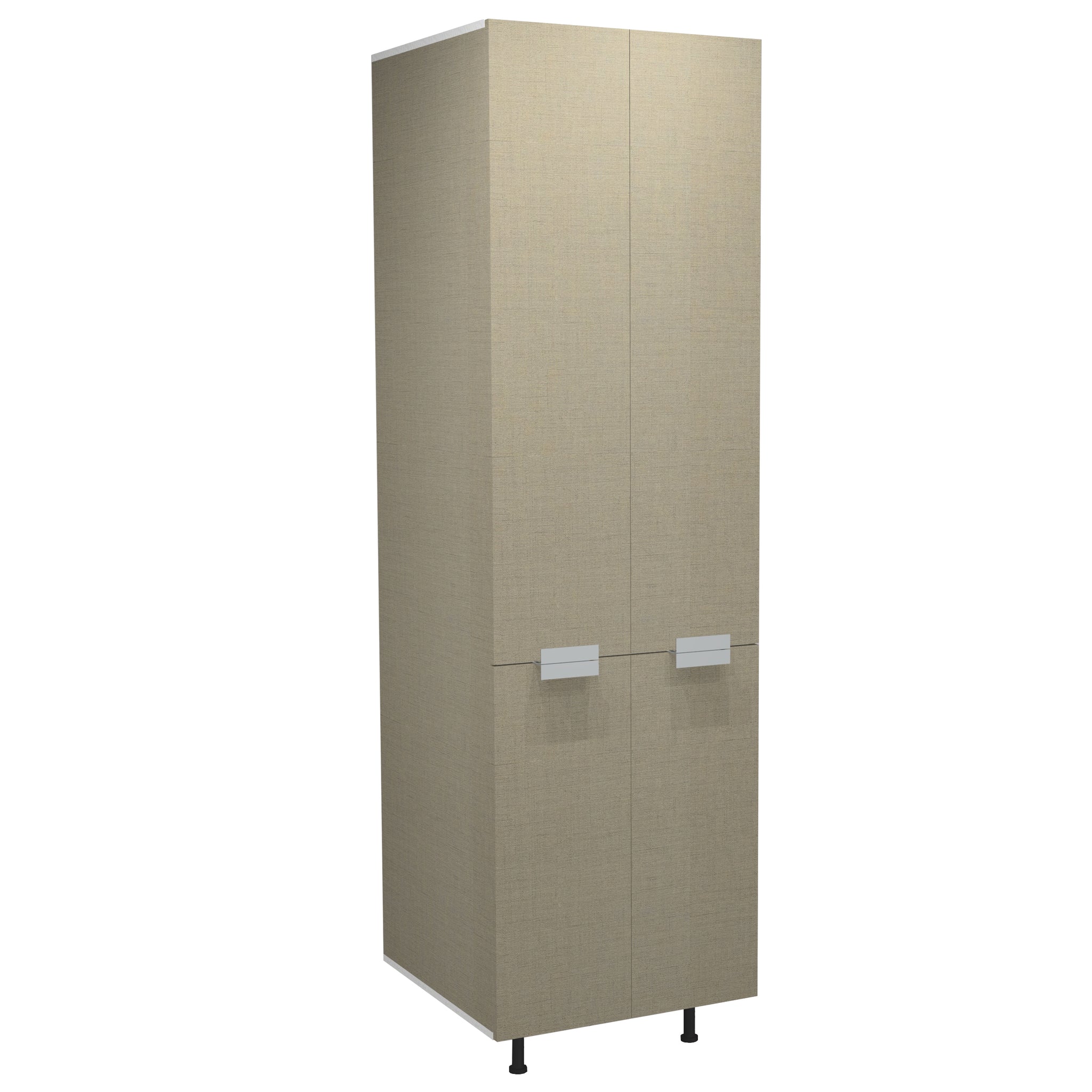 RTA - Fabric Grey - Double Door Tall Cabinet | 24"W x 96"H x 23.8"D