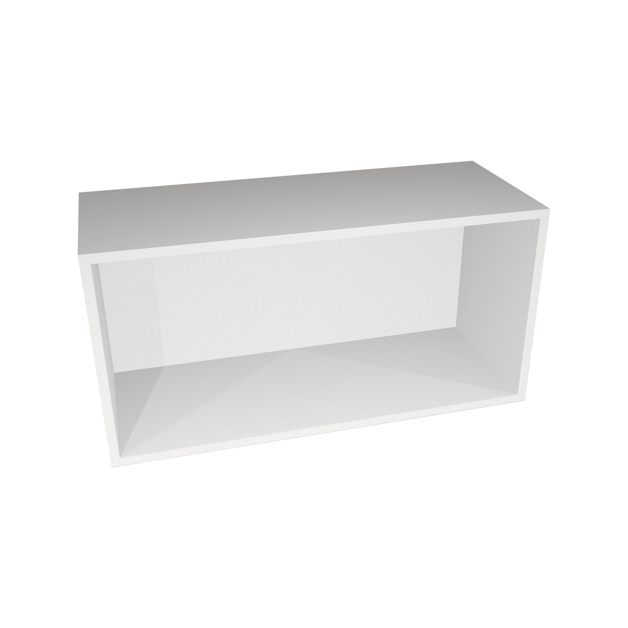 RTA - Lacquer White - Wall Open Cabinet | 30"W x 15"H x 12"D