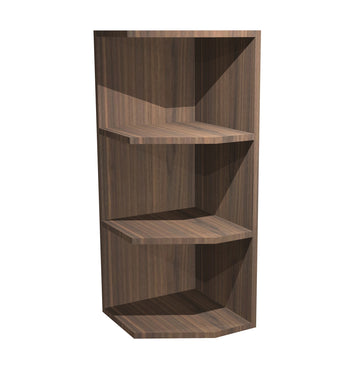 RTA - Walnut - End Wall Shelf Base Cabinets | 12"W x 30"H x 12"D