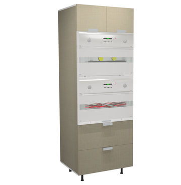 RTA - Fabric Grey - Micro-Oven Tall Cabinet | 30"W x 84"H x 23.8"D