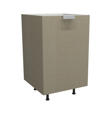 RTA - Fabric Grey - Vanity Base Full Single Door Cabinet | 24"W x 30"H x 21"D