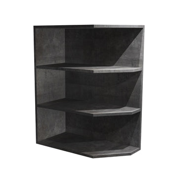 RTA - Rustic Grey - Base End Shelf Cabinet | 12"W x 34.5"H x 24"D