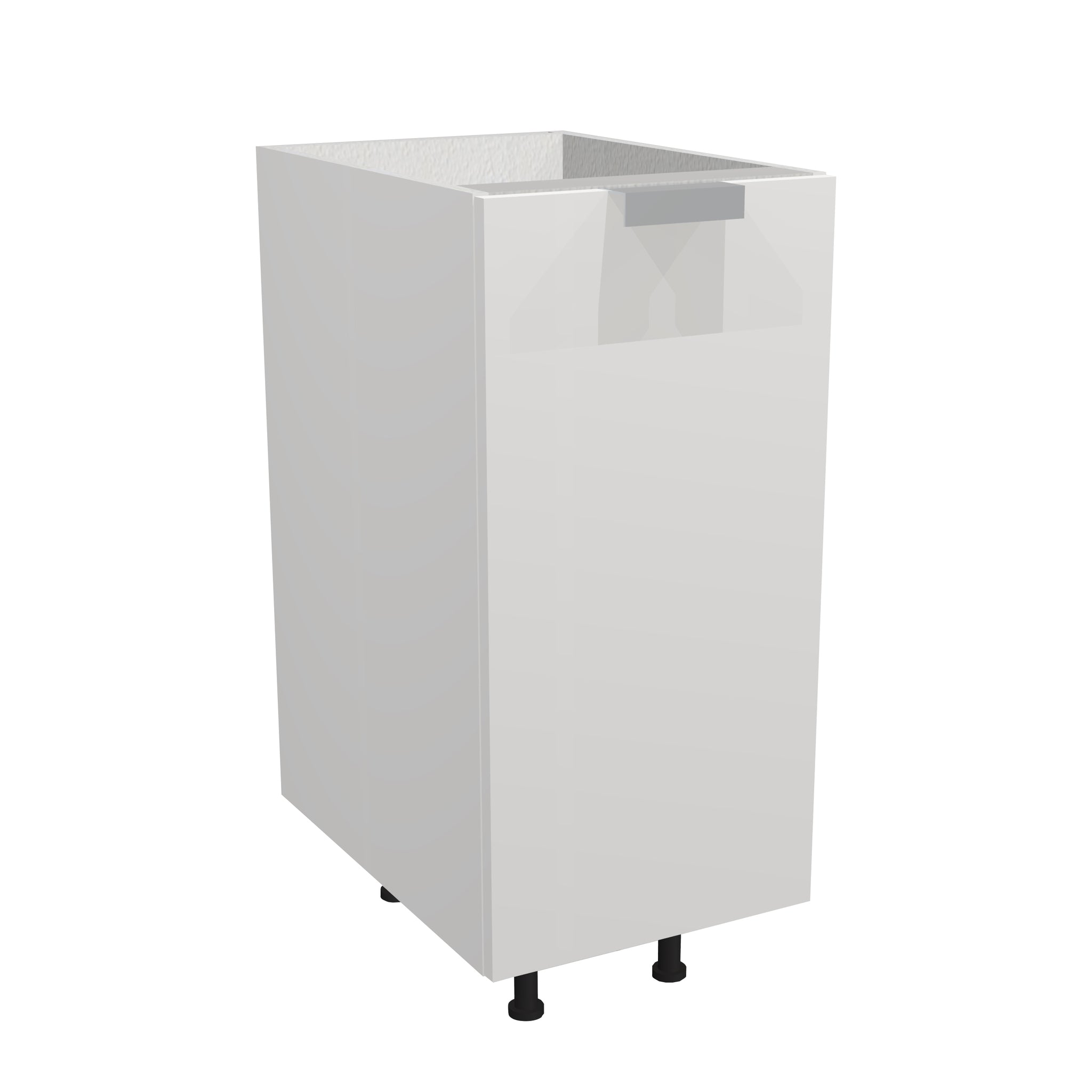 RTA - Glossy White - Vanity Base Full Single Door Cabinet | 18"W x 30"H x 21"D