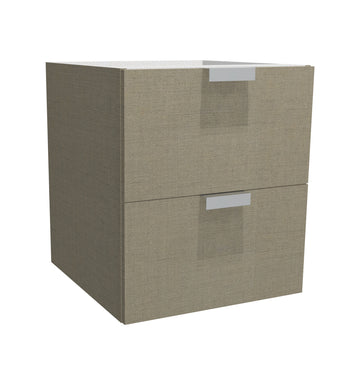 RTA - Fabric Grey - Floating Vanity Drawer Base Cabinet | 15"W x 34.5"H x 24"D