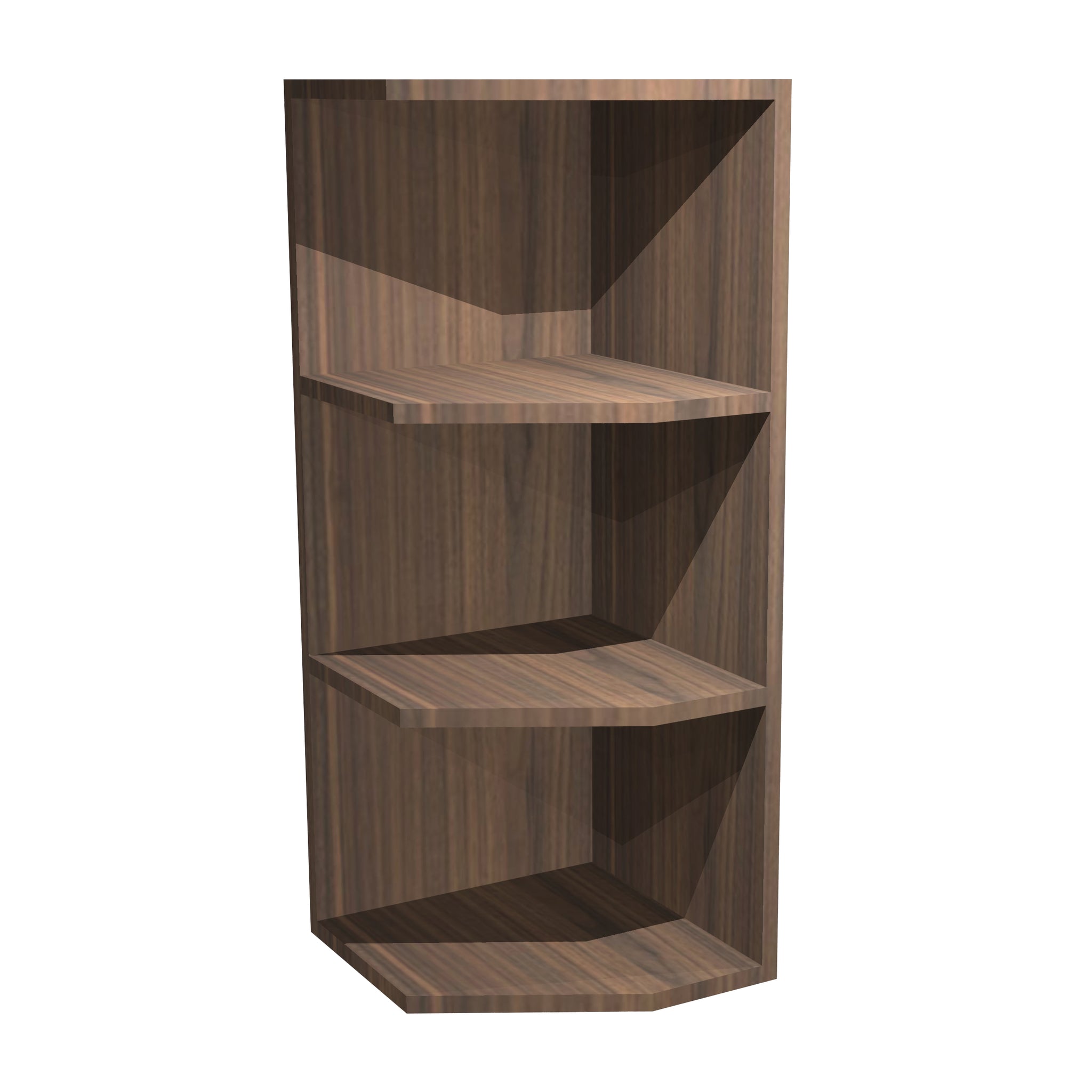 RTA - Walnut - End Wall Shelf Base Cabinets | 12"W x 42"H x 12"D
