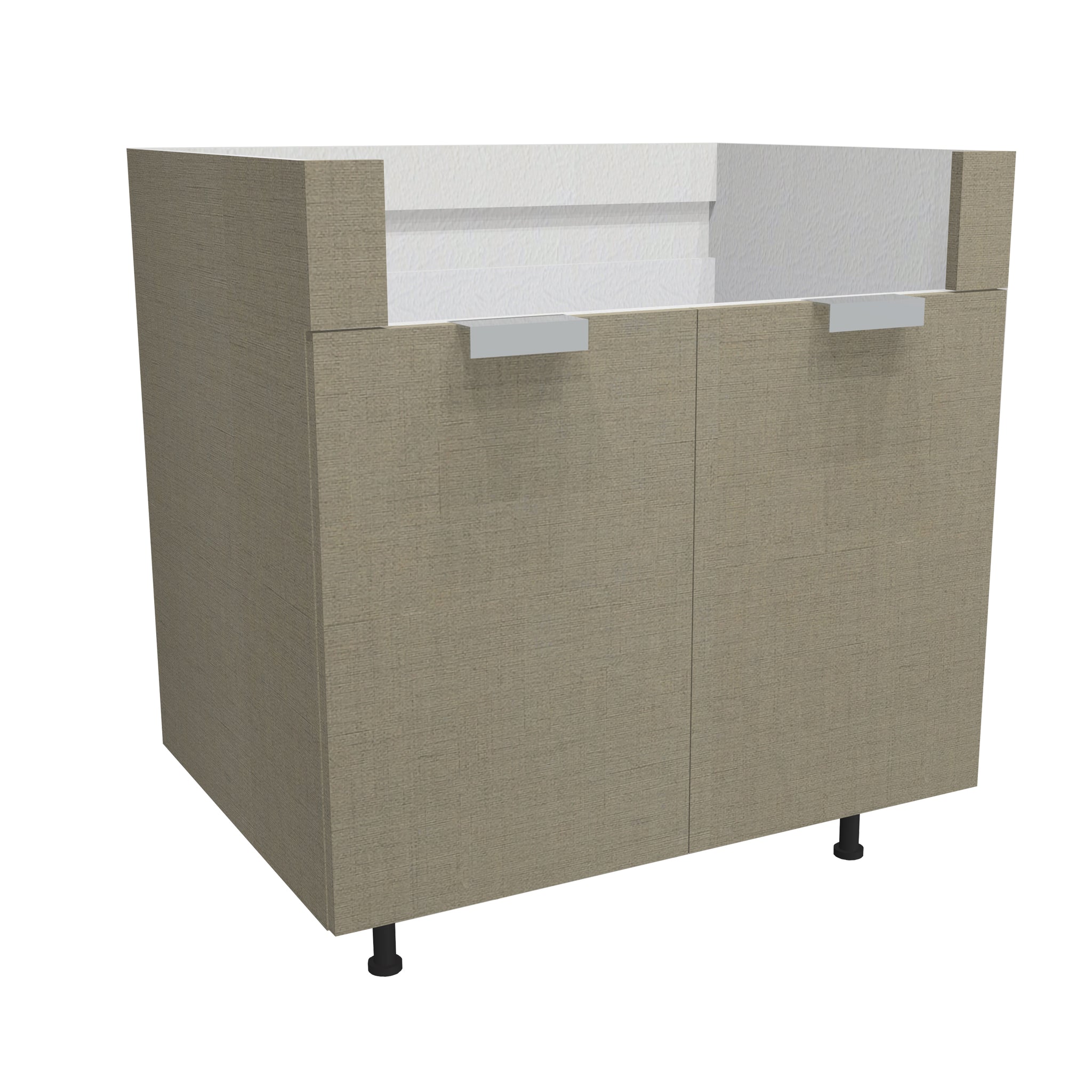 RTA - Fabric Grey - Apron Sink Base Cabinet | 33"W x 34.5"H x 24"D