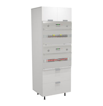 RTA - Glossy White - Micro-Oven Tall Cabinet | 30"W x 84"H x 24"D