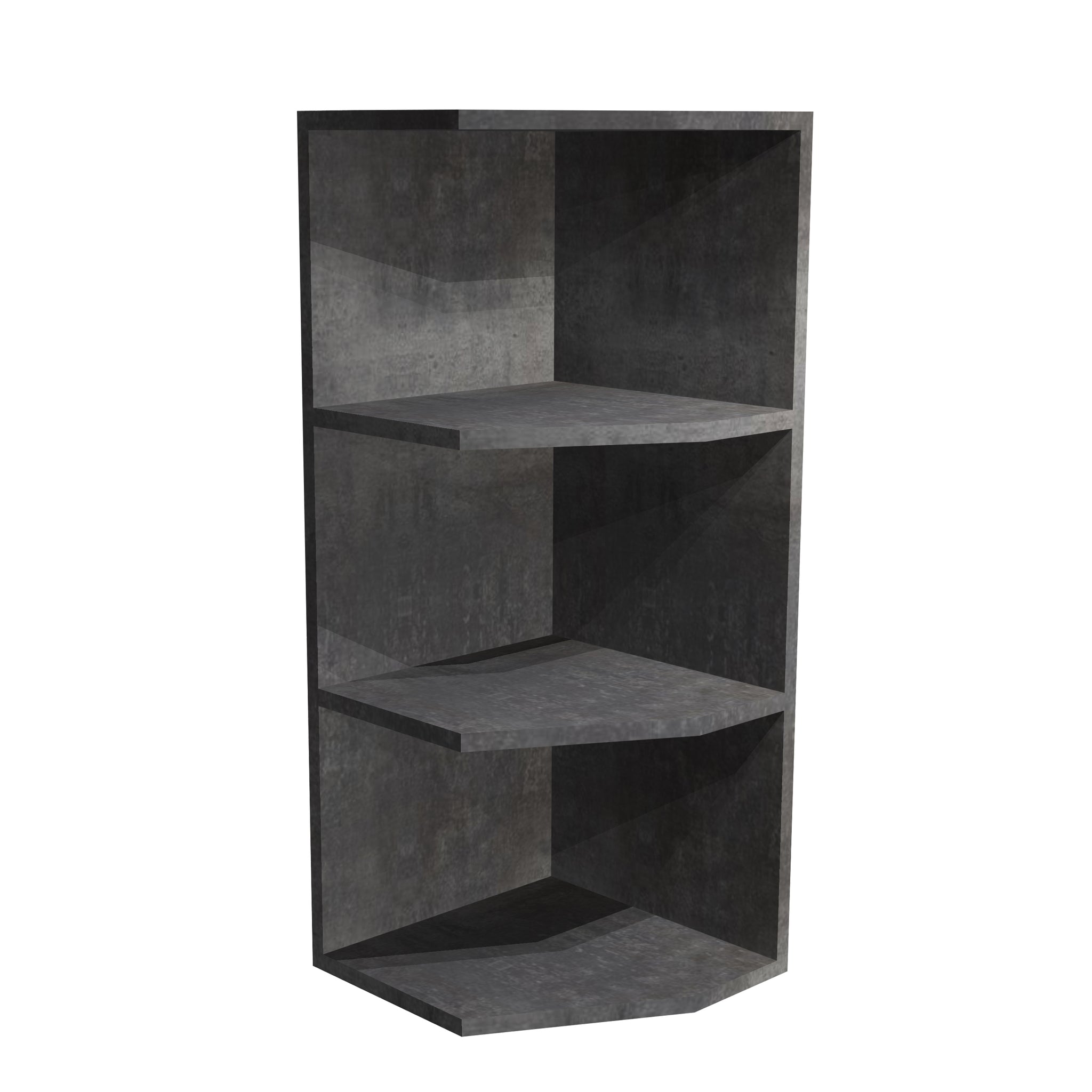 RTA - Rustic Grey - End Wall Shelf Base Cabinets | 12"W x 36"H x 12"D