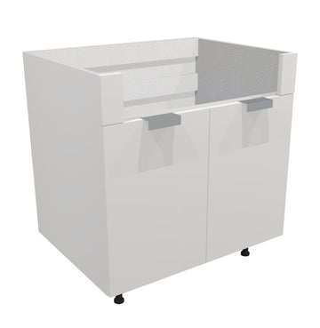 RTA - Glossy White - Apron Sink Base Cabinet | 33"W x 34.5"H x 24"D