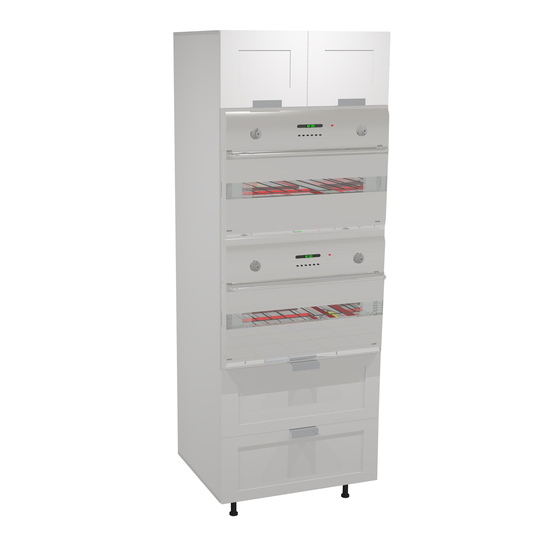 RTA - White Shaker - Micro-Oven Tall Cabinet | 30"W x 84"H x 24"D