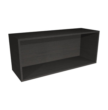 RTA - Dark Wood - Wall Open Cabinet | 36"W x 15"H x 12"D