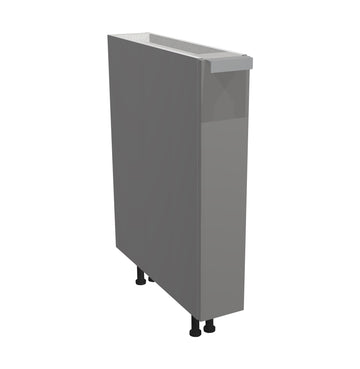 RTA - Glossy Grey - Base Spice Rack Cabinet | 6"W x 34.5"H x 24"D