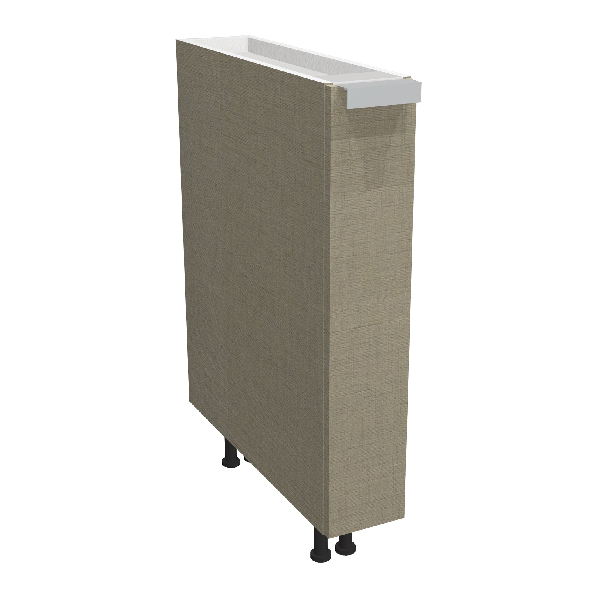 RTA - Fabric Grey - Base Spice Rack Cabinet | 6"W x 30"H x 23.8"D
