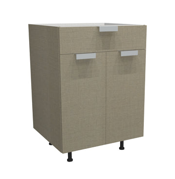 RTA - Fabric Grey - Sink Vanity Double Door Cabinet | 24