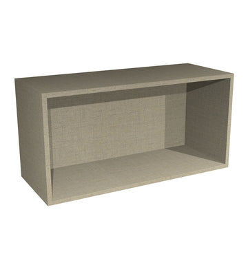 RTA - Fabric Grey - Wall Open Cabinet | 36"W x 15"H x 12"D
