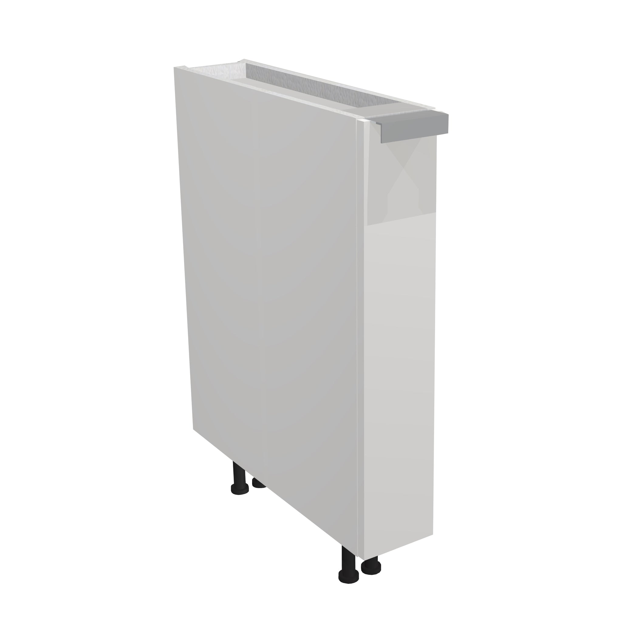 RTA - Glossy White - Base Spice Rack Cabinet | 6"W x 30"H x 23.8"D